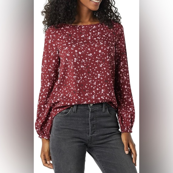 Amazon Essentials Tops - NWT Amazon Essentials Lightweight Georgette Blouson Sleeve Shirt Size XS